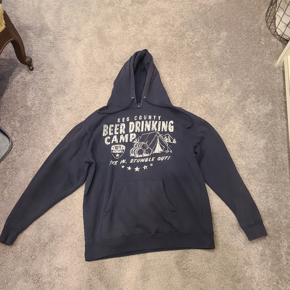 Keg County beer drinking hoodie